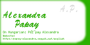 alexandra papay business card